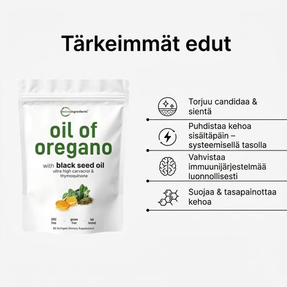 Purexa – Oreganoöljy mustakuminaöljyllä